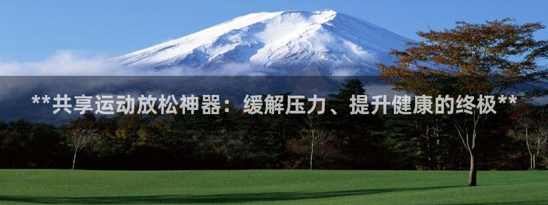 尊龙手机客户端app：**共享运动放松神器：缓解压力