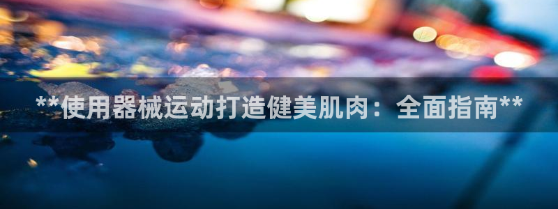 尊龙是什么软件：**使用器械运动打造健美肌肉：全面指南**