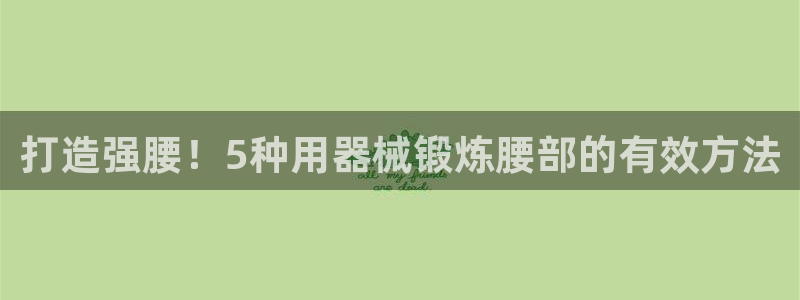 尊龙凯时注册地址：打造强腰！5种用器械锻炼腰部的有效