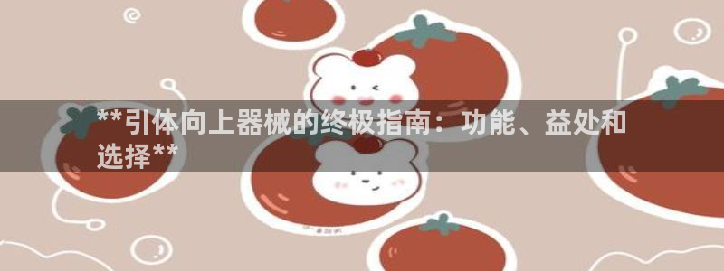 尊龙凯时平台还是万搏好：**引体向上器械的终极指南：