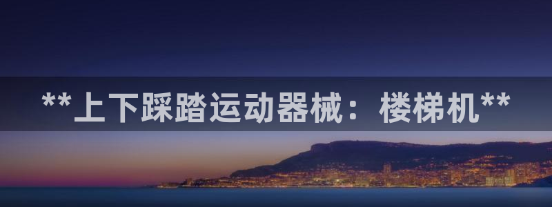 凯时k66官方发布：**上下踩踏运动器械：楼梯机**